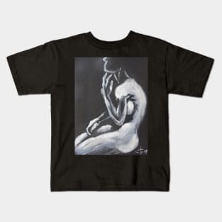 Shadow Figure 3 - Female Nude Kids T-Shirt